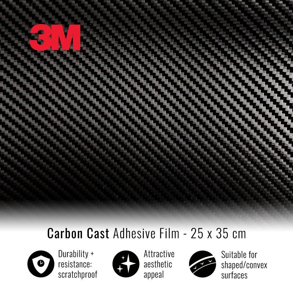 Pellicola adesiva in carbonio 3D termoconformabile car wrapping Larghezza -  30cm x 20cm(2 fogli)