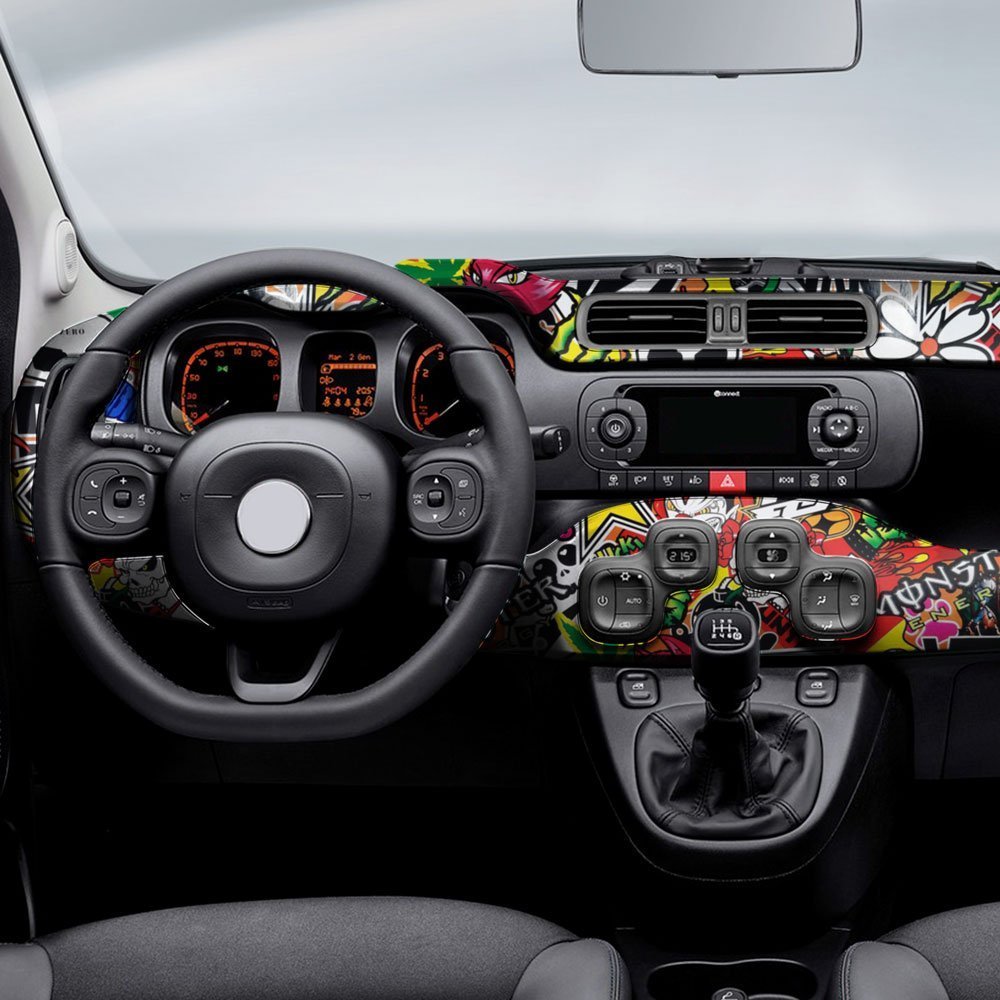 AutoDress Stickerbomb - Pellicola adesiva per auto con sistema di condotto  d'aria per auto 3D (200 x 150 cm, motivo: mini mix di colori, finitura
