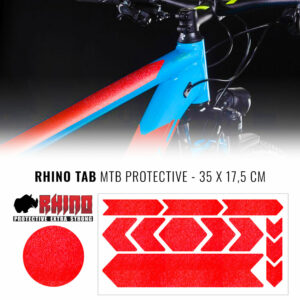 Tabella adesivi protettivi Rhino bicicletta, rosso fluo