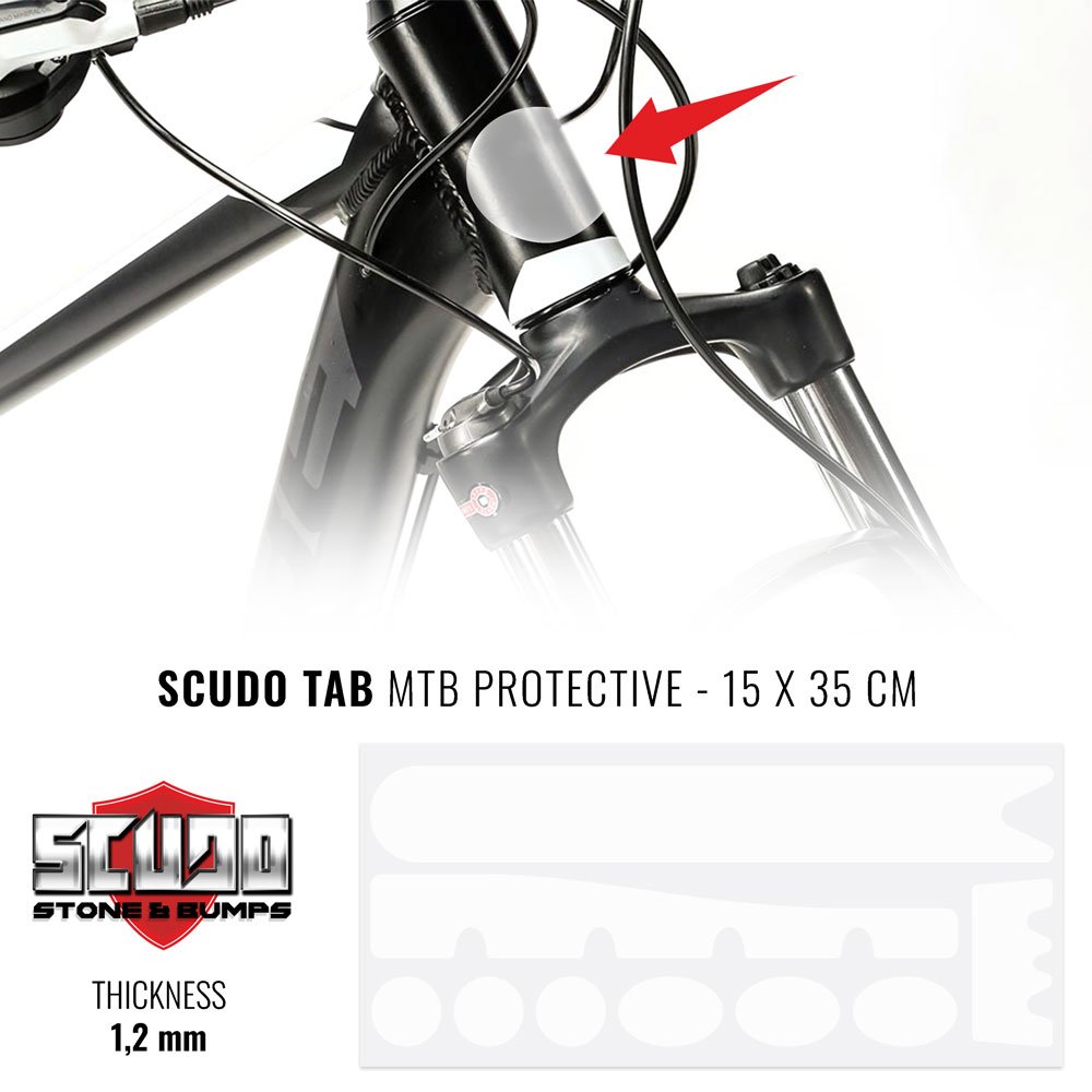 Kit Adesivo Protezione Telaio Mountain Bike Trasparente Unisex Adulto, 15 x  35 cm - Quattroerre