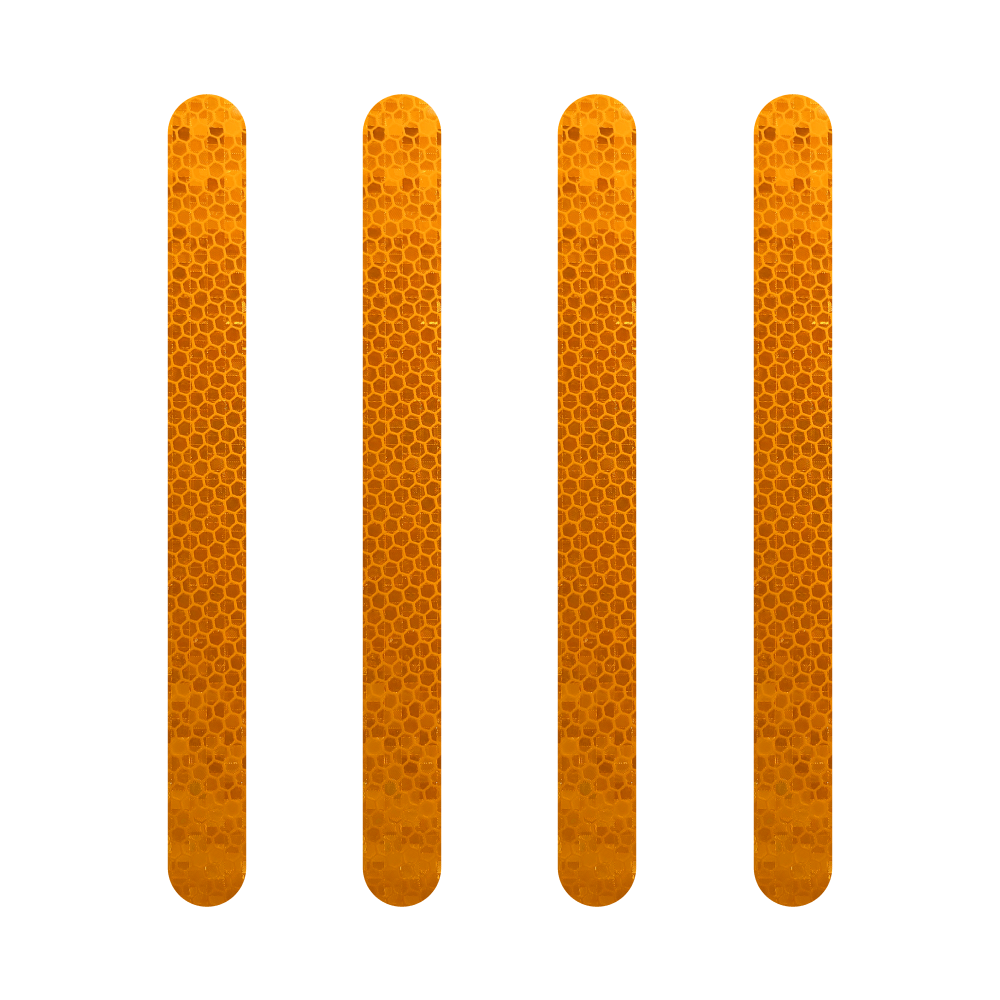 Strisce Adesive Catarifrangenti Arancione 4 pz - Quattroerre