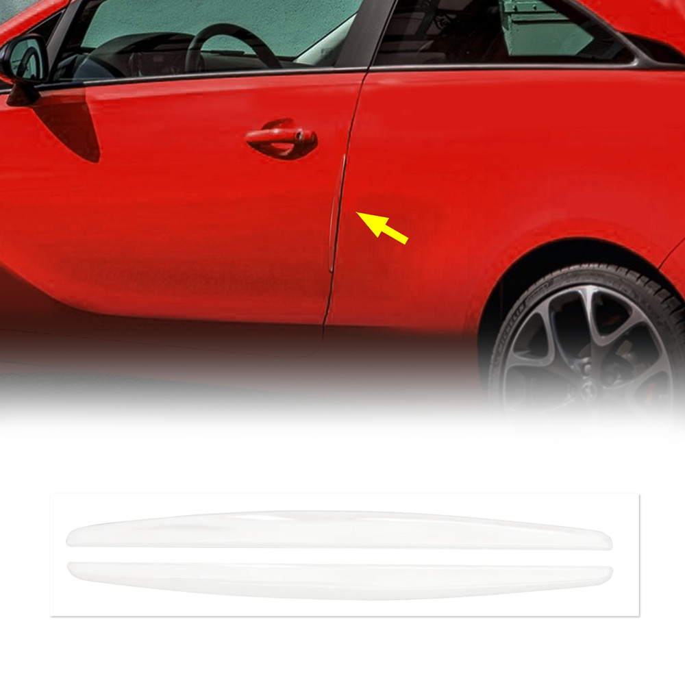 650 mm Quattroerre 12101 Coppia Profili Salvaporta per Auto Colore Rosso 