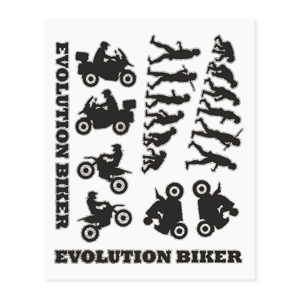 Adesivi Adventure Stickers per Bauletti Moto Evolution Biker - Quattroerre