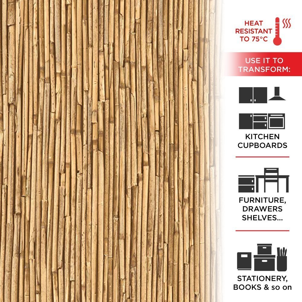 Pellicola Adesiva Effetto Bamboo 45 cm x 2 mt - Quattroerre
