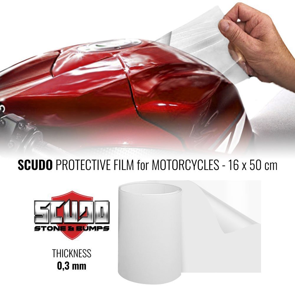 Pellicola Adesiva Scudo per Protezione Carene Moto, 16 cm x 0.5 mt,  Spessore 0.3 mm - Quattroerre
