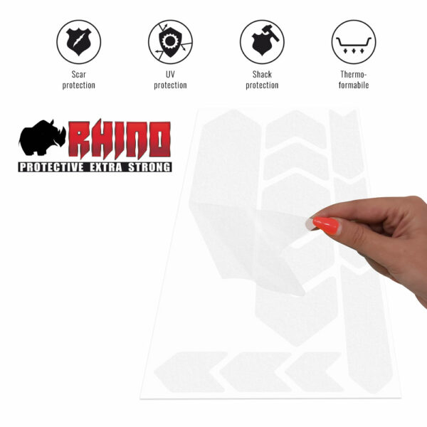 Tabella adesivi protettivi Rhino bicicletta, trasparente, proprietà